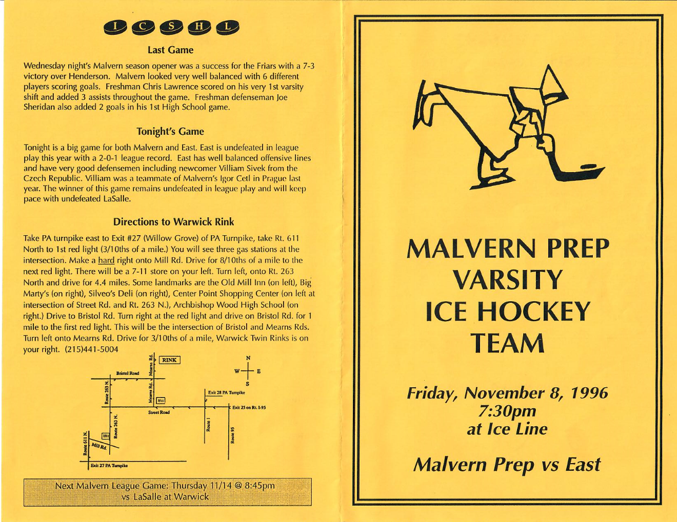 1997 Malvern Prep Friars Ice Hockey History
